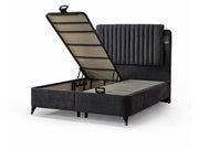 Nilufer Storage Bed With Headboard - Queen in Beige - 200-ELIF-NIL-150-EY382-SB