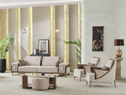 Nirvana 4-pieces (2 Four Seat Sofa & 2 Chair) Livingroom Set Beige in Beige - 101-NIR-MED125-4411