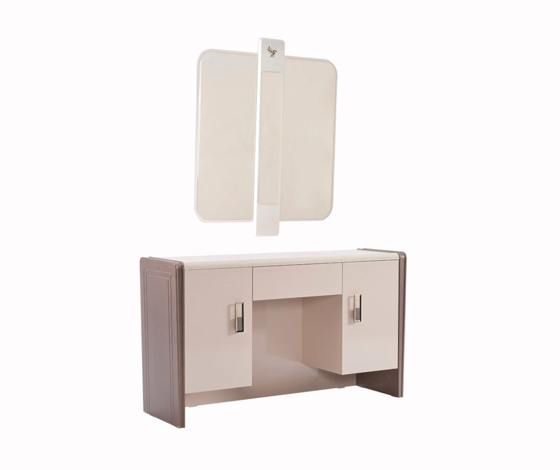 Nirvana Bedroom (Bed & Dresser With Mirror & Bench & Ottoman & 2 Nightstand) - Queen - 120-NIR-QB-SET-2
