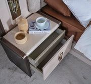 Nirvana Bedroom (Bed & Dresser With Mirror & Bench & Ottoman & 2 Nightstand) - Queen - 120-NIR-QB-SET-2