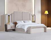 Nirvana Bedroom (Queen Bed & Dresser With Mirror & Ottoman & 2 Nightstand With Back ) - 120-NIR-SET
