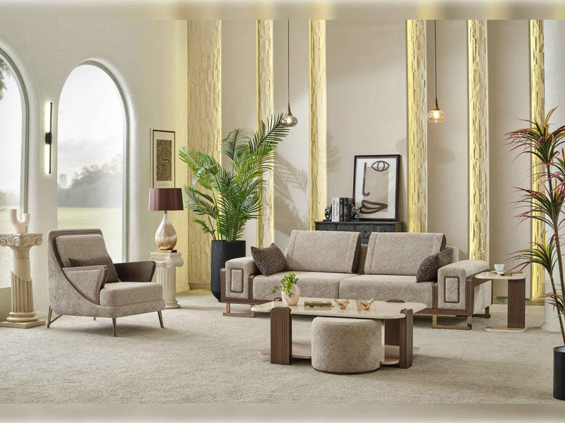 Nirvana Chair Beige in Beige - 101-NIR-MED125-1