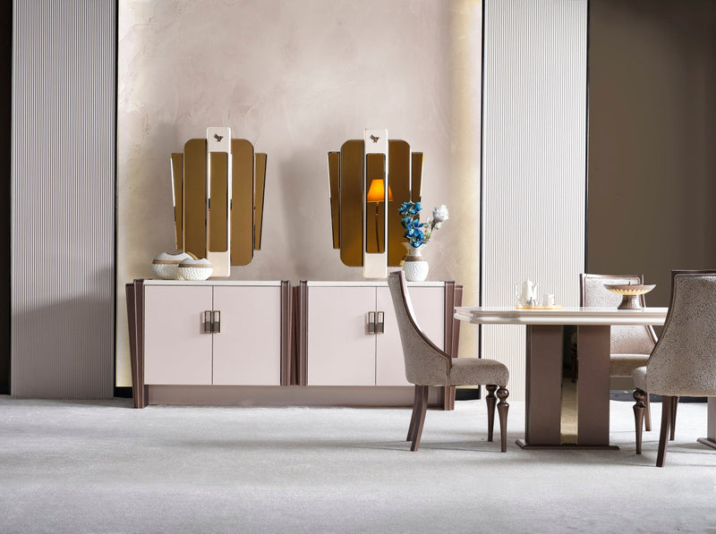 Nirvana Diningroom (Consol With Mirror & Dining Table & 6 Dining Chair) - 115-NIR-SET