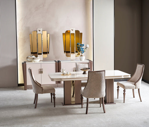 Nirvana Diningroom (Consol With Mirror & Dining Table & Dining Chair) - For 12 People - 115-NIR-12-SET