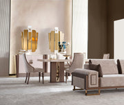 Nirvana Diningroom (Consol With Mirror & Dining Table & Dining Chair) - For 8 People - 115-NIR-8-SET