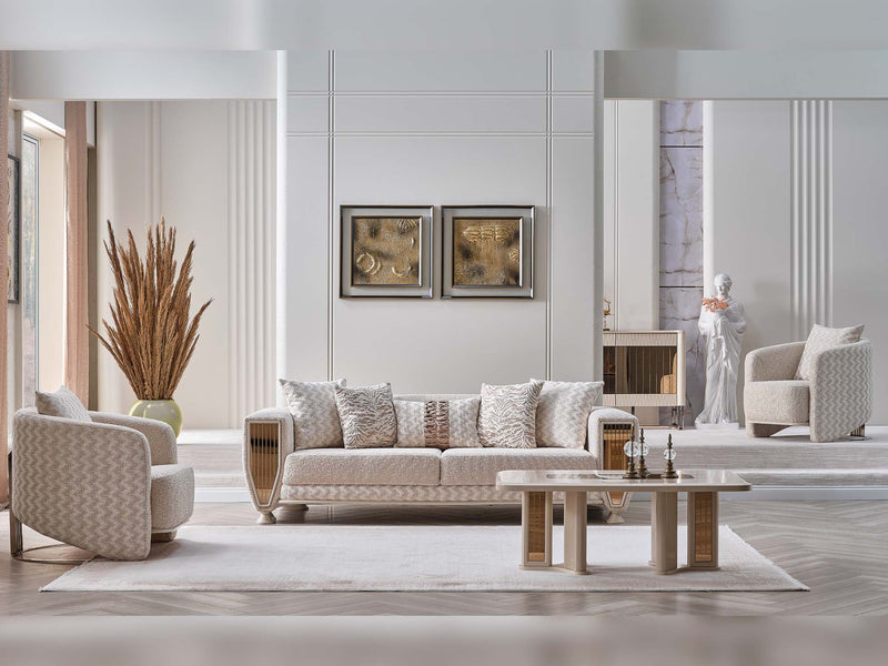 Nirvana San Stationary Sofa in Cream - 200-SAN-NIR-CRE-3