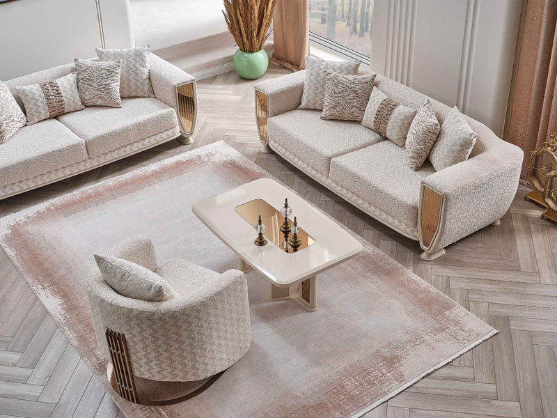 Nirvana San Stationary Sofa in Cream - 200-SAN-NIR-CRE-3