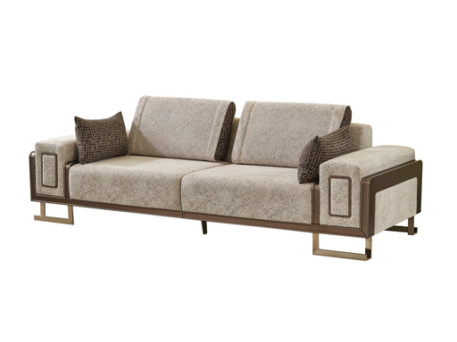Nirvana Stationary 4 Seat Sofa Beige in Beige - 101-NIR-MED125-4