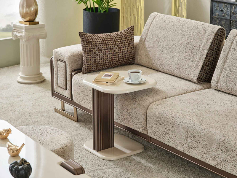 Nirvana Stationary 4 Seat Sofa Beige in Beige - 101-NIR-MED125-4