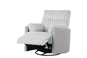 Noah - Gray Manual Reclining, Drop-Down Table, Storage Console, Power Source, USB Charger, Cup Holder - CL7240-SLR-Gray