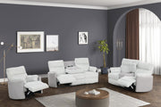 Noah - Gray Manual Reclining, Drop-Down Table, Storage Console, Power Source, USB Charger, Cup Holder - CL7240-SLR-Gray