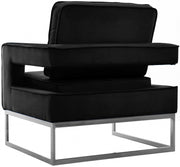 Noah Velvet Upholstered Accent Chair in Black - 510Black