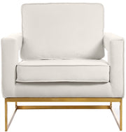 Noah Velvet Upholstered Accent Chair in Cream - 511Cream