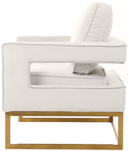 Noah Velvet Upholstered Accent Chair in Cream - 511Cream