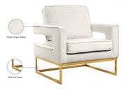 Noah Velvet Upholstered Accent Chair in Cream - 511Cream