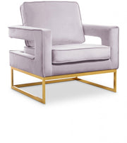 Noah Velvet Upholstered Accent Chair in Pink - 511Pink