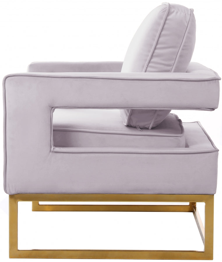 Noah Velvet Upholstered Accent Chair in Pink - 511Pink