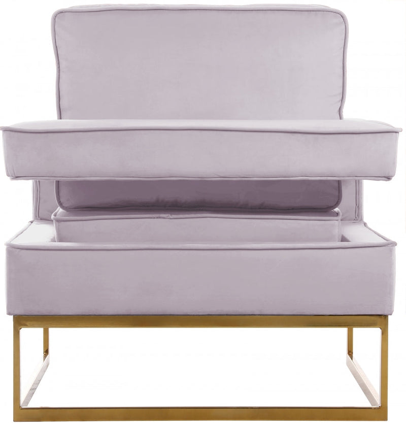 Noah Velvet Upholstered Accent Chair in Pink - 511Pink