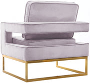 Noah Velvet Upholstered Accent Chair in Pink - 511Pink
