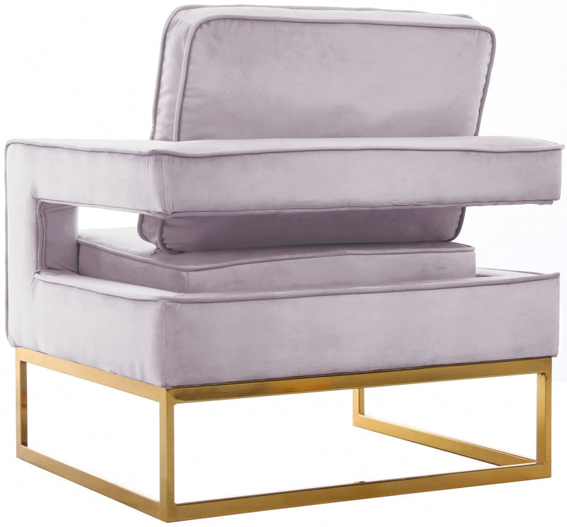 Noah Velvet Upholstered Accent Chair in Pink - 511Pink