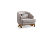 Nobel 4-pieces (2 Sofa & 2 Chair) Livingroom in Cream - 200-SAN-NOB-CRE-3311
