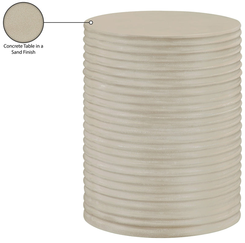 Nobi Concrete End Table in Beige - 615Sand-ET