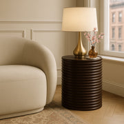 Nobi Concrete End Table in Brown - 615Brown-ET
