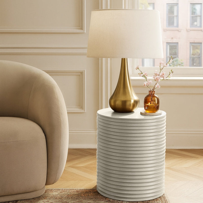 Nobi Concrete End Table in Taupe - 615Taupe-ET