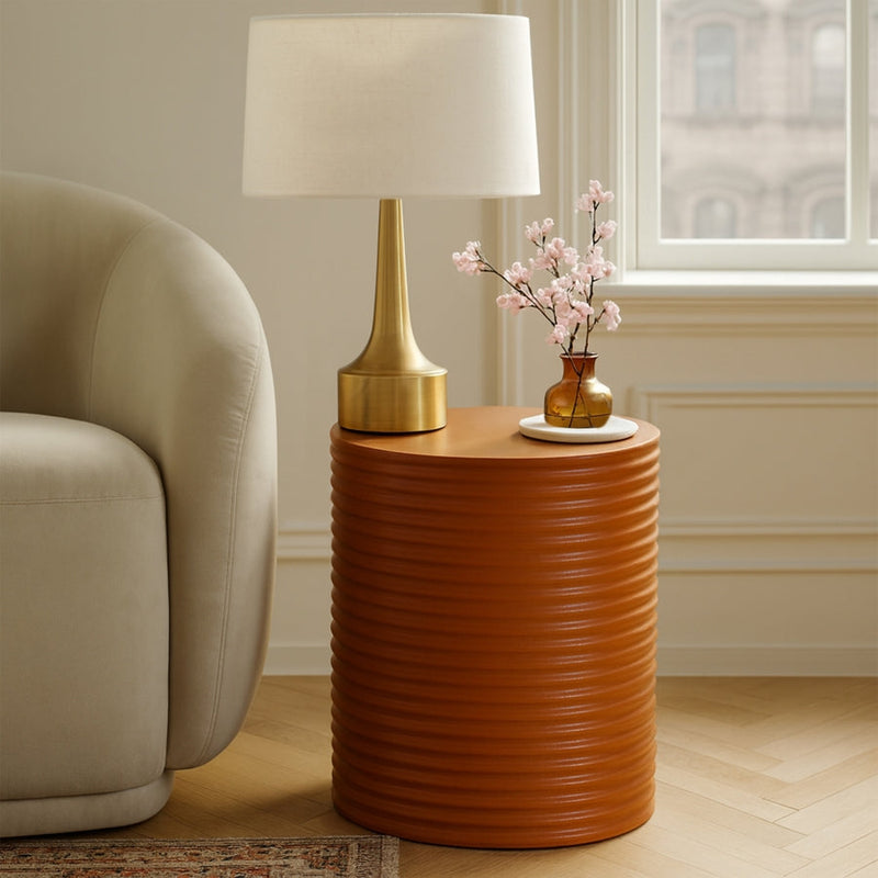 Nobi Concrete End Table in Terracotta - 615Terracotta-ET