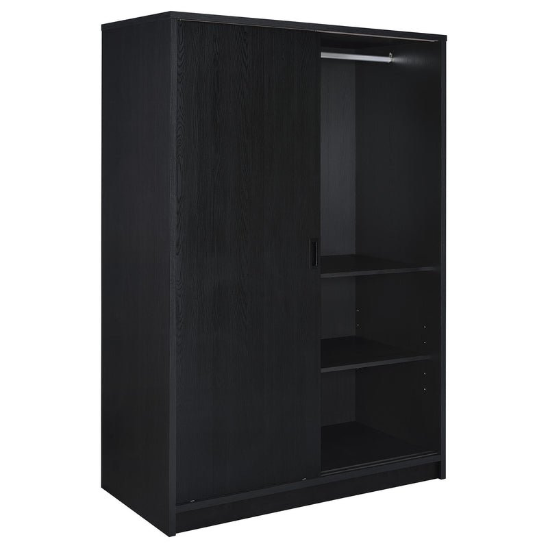 Noble 2-door Bedroom Wardrobe Storage Cabinet Armoire Black - 950441BLK