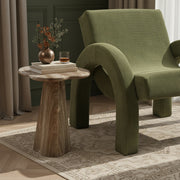 Nola Concrete Indoor/Outdoor End Table in Beige - 955Beige-ET18