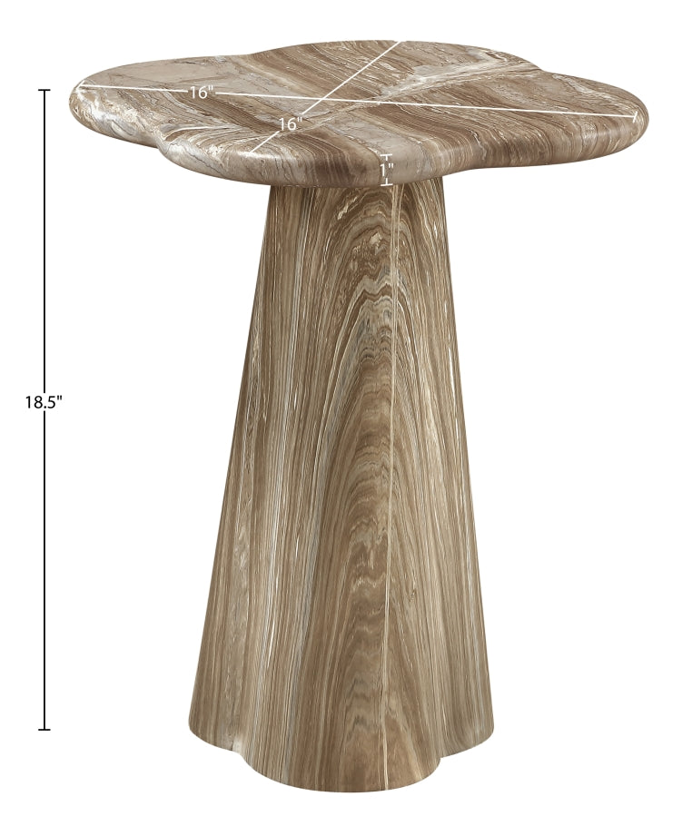 Nola Concrete Indoor/Outdoor End Table in Beige - 955Beige-ET18