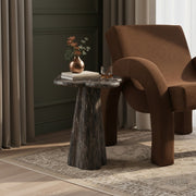 Nola Concrete Indoor/Outdoor End Table in Brown - 955Brown-ET16