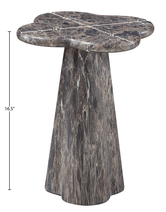 Nola Concrete Indoor/Outdoor End Table in Brown - 955Brown-ET16