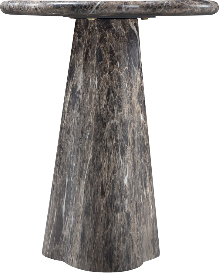 Nola Concrete Indoor/Outdoor End Table in Brown - 955Brown-ET18