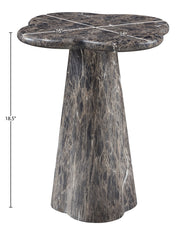 Nola Concrete Indoor/Outdoor End Table in Brown - 955Brown-ET18