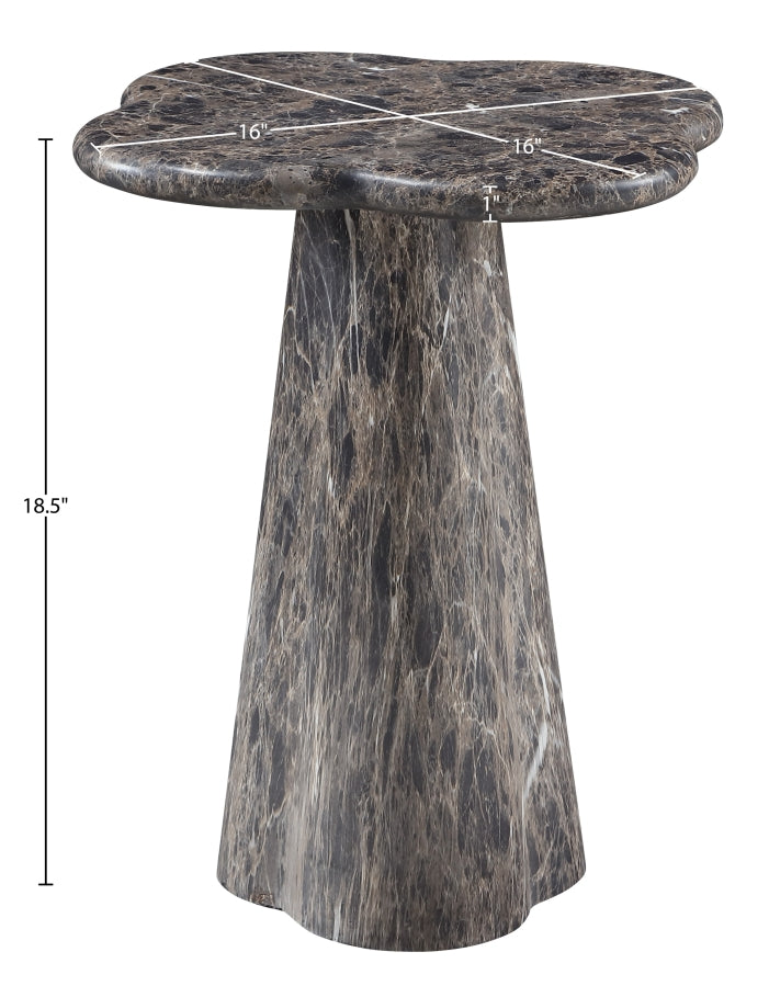 Nola Concrete Indoor/Outdoor End Table in Brown - 955Brown-ET18