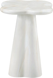 Nola Concrete Indoor/Outdoor End Table in White - 955White-ET16