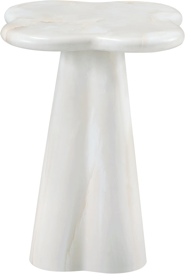 Nola Concrete Indoor/Outdoor End Table in White - 955White-ET16