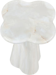 Nola Concrete Indoor/Outdoor End Table in White - 955White-ET16