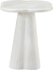 Nola Concrete Indoor/Outdoor End Table in White - 955White-ET18