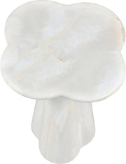 Nola Concrete Indoor/Outdoor End Table in White - 955White-ET18