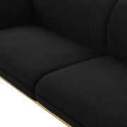 Nolita 62.5" Boucle Fabric Upholstered Loveseat in Black - 159Black-L