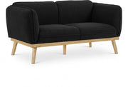 Nolita 62.5" Boucle Fabric Upholstered Loveseat in Black - 159Black-L