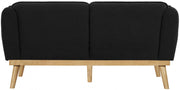 Nolita 62.5" Boucle Fabric Upholstered Loveseat in Black - 159Black-L