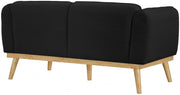 Nolita 62.5" Boucle Fabric Upholstered Loveseat in Black - 159Black-L