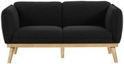 Nolita 62.5" Boucle Fabric Upholstered Loveseat in Black - 159Black-L