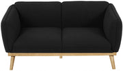 Nolita 62.5" Boucle Fabric Upholstered Loveseat in Black - 159Black-L