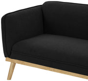 Nolita 62.5" Boucle Fabric Upholstered Loveseat in Black - 159Black-L