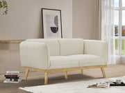 Nolita 62.5" Boucle Fabric Upholstered Loveseat in Cream - 159Cream-L